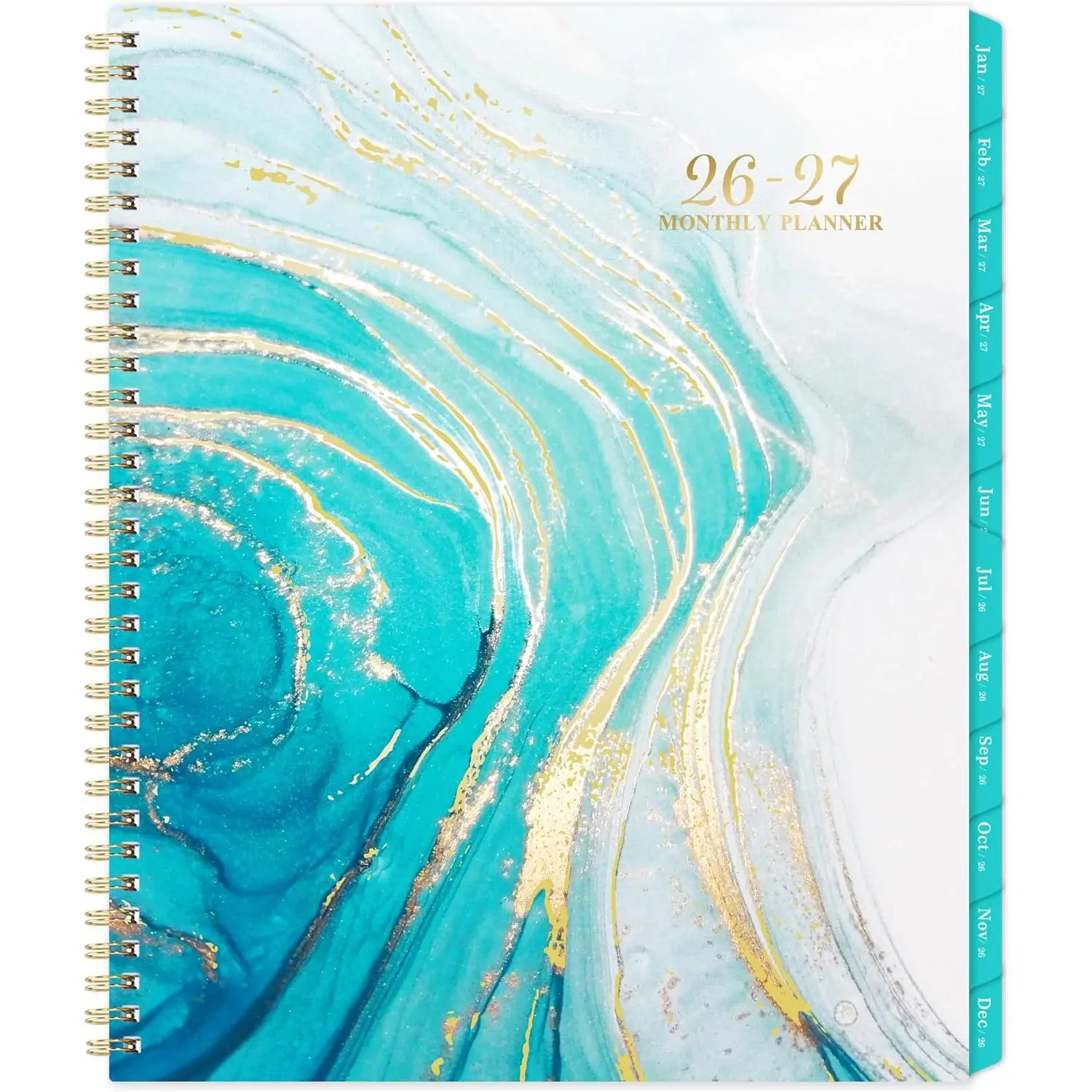 2026-2027 Monthly Planner/Calendar - July 2026 - December 2027, Monthly Planner 2026-2027, 18 Months Planner with Tabs & Note Pages, 9" x 11", -Wire Binding and Two-Side Pocket,  Organizer