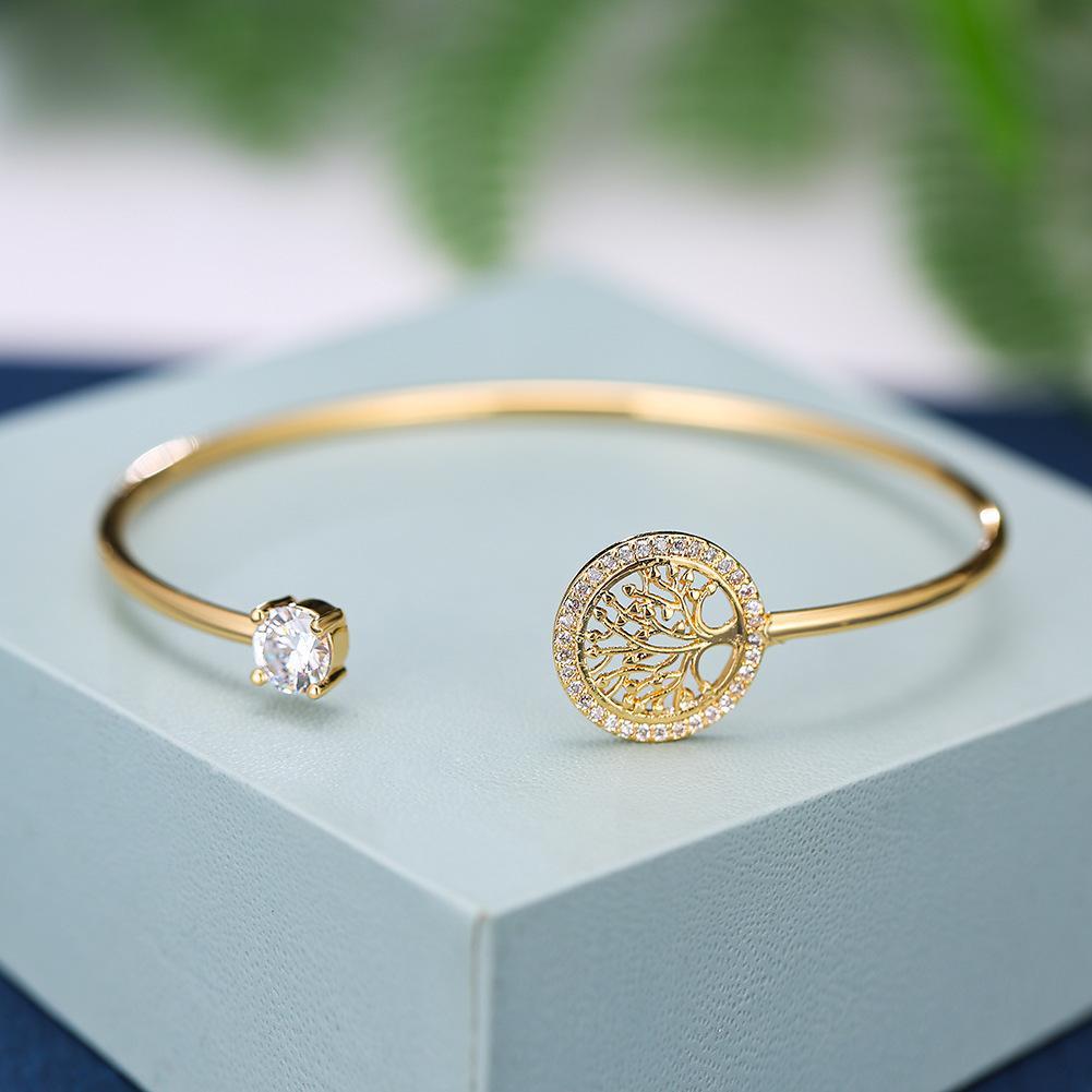 2026 New Arrival: Trending "Tree of Life" Cuff Bracelet — Stylish Open-Design, Adjustable, Rhinestone-Embellished Jewelry for Women (A Gift for Mom)