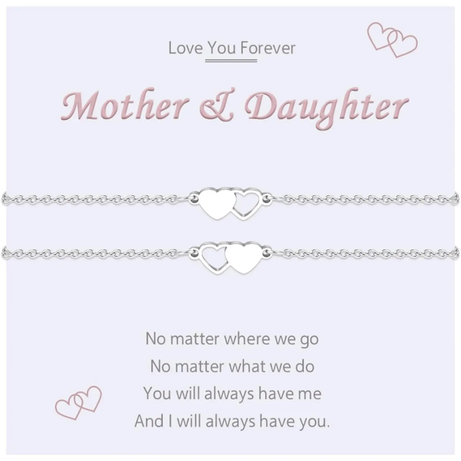 2/3/4Pcs Mother Daughter Bracelets Gifts for Mom Daughter