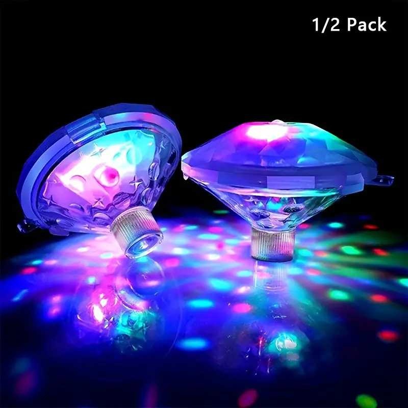 1/2 pack LED Floating Pool Light,  RGB Diving LED Disco Party Light ,Suitable for Four-season Holiday Pool Parties, Pond Lighting, Swimming Pool Accessories, Pool,bathtub and pond,Battery-operated (batteries Not Included)