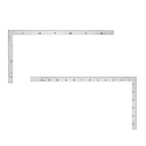 5.91" x 11.81" (150 x 300 mm) Stainless Steel L Shape Square Ruler | Double Sided Right Angle Metal Ruler | Metric &  | Ideal for  & Sewing |  for Engineers & Architects