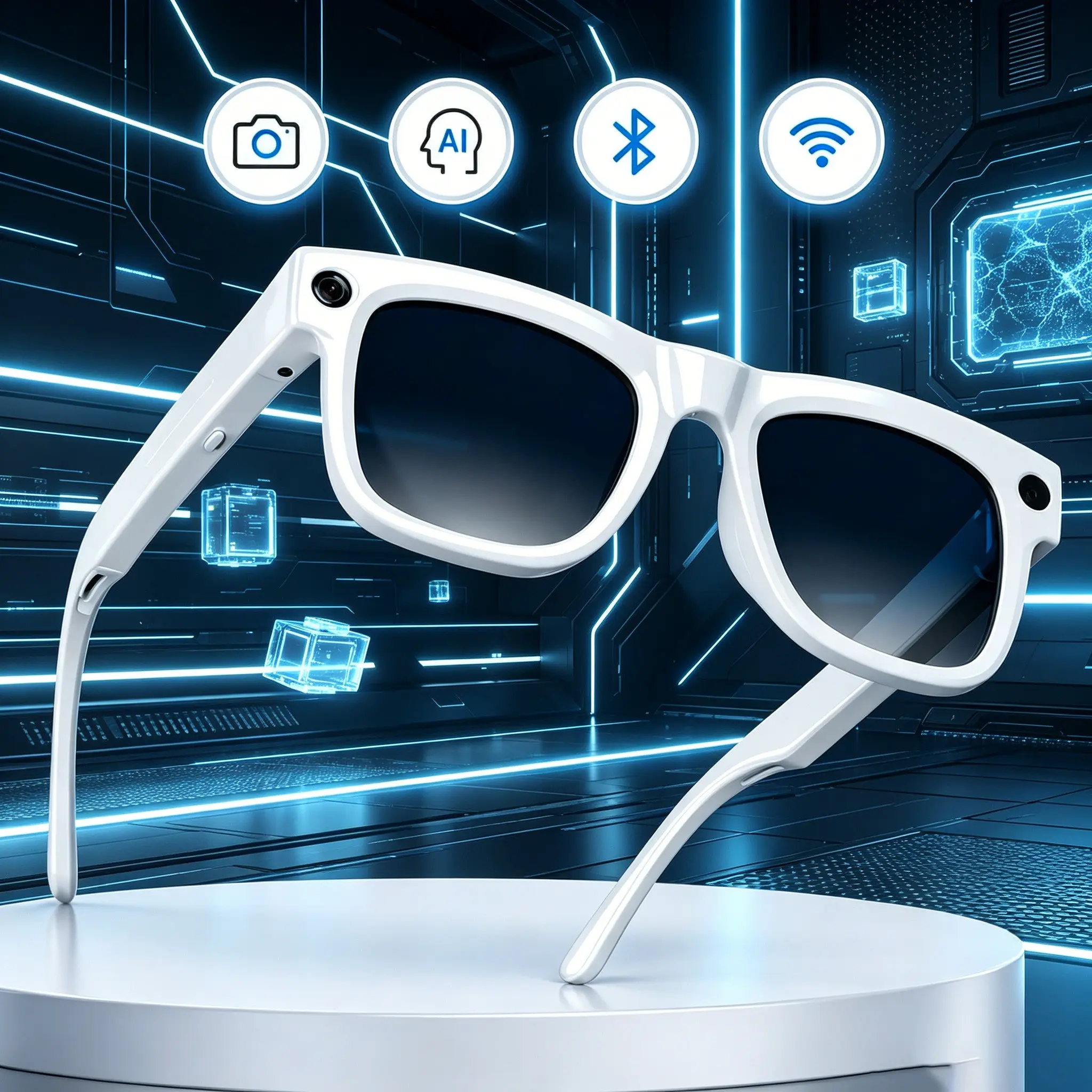 New Multifunctional Smart Glasses with Ai Translation, Object Recognition, 8mp HD Camera, 4GB Memory, Photo & Video Recording, Music Playback, Daily Wear