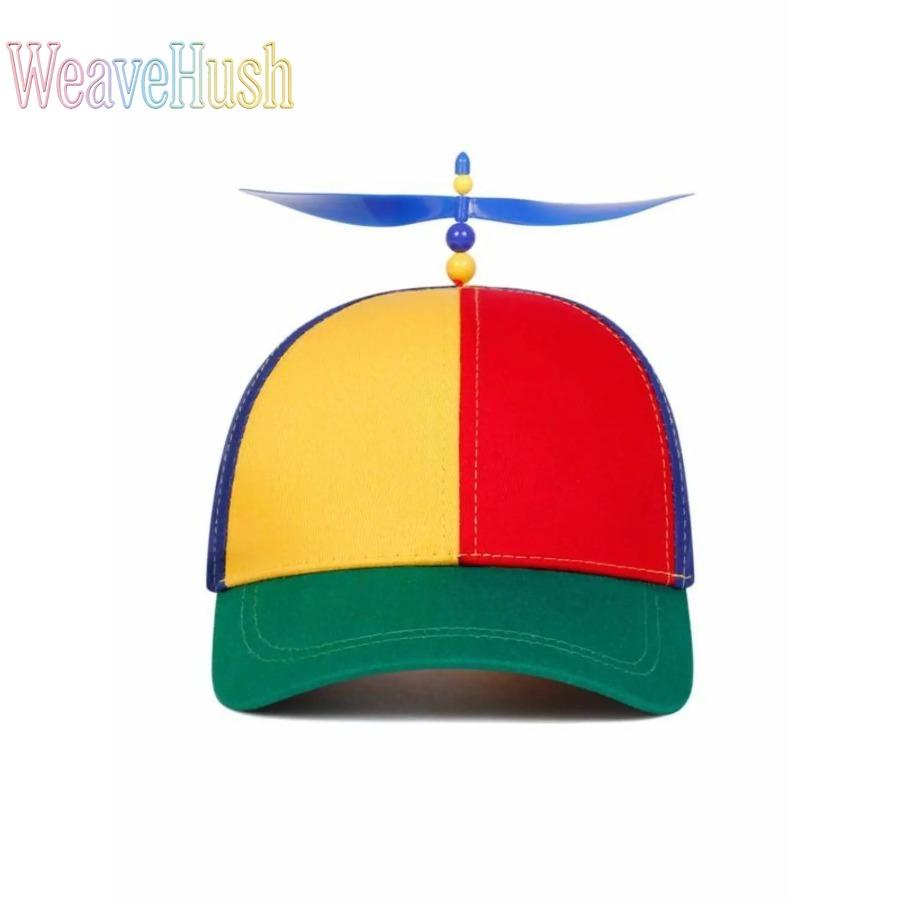 2026 Cute Colorful Helicopter Propeller Baseball Cap for Kids & Adults, Fun Novelty Snapback Hat with Adjustable Neutral Fit, Lightweight Breathable Design Perfect for Cosplay, Parties, Festivals, Outdoor Play & Trendy Casual Daily Wear