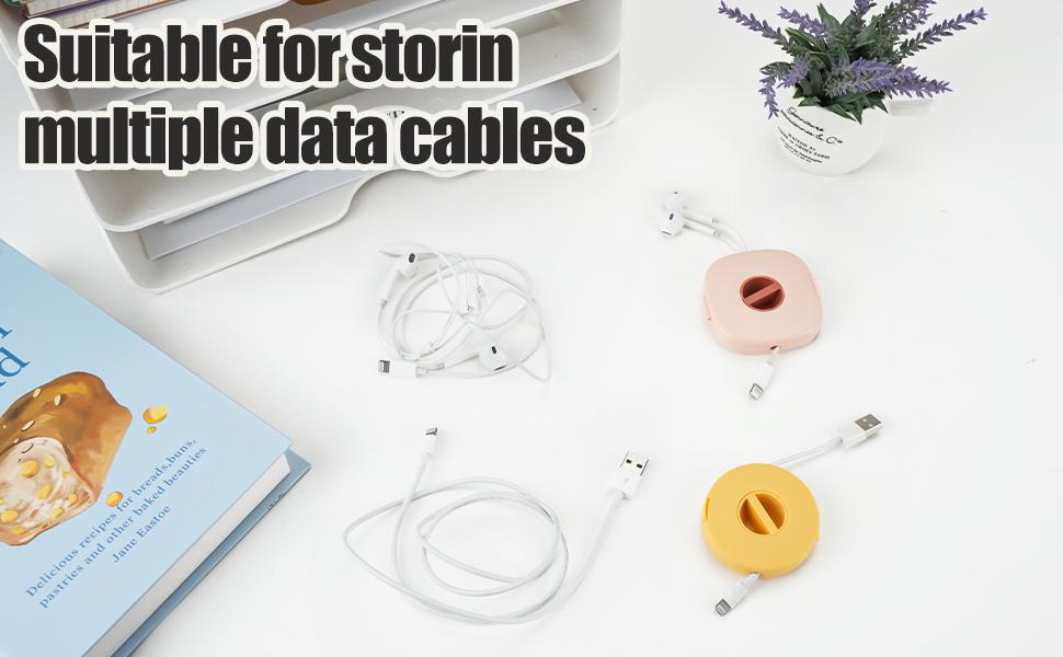 SICANDAENHK Say goodbye to tangled cords!This 4-pack flexible cable management set features a round retractable design, 4 stylish colors, and works great for headphones, chargers, and small wires anywhere🔌