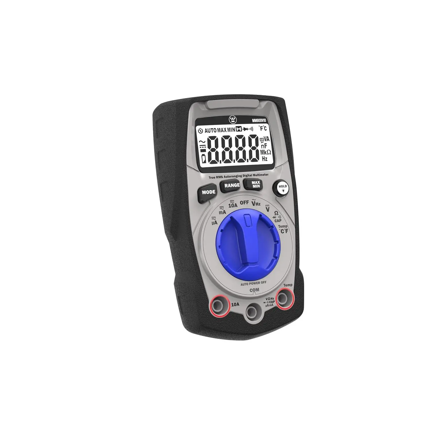600V True RMS Auto-Ranging Multimeter with Backlight and MAX/MIN; Measures  Current Resistance Capacitance Frequency Temperature; 2-Year Warranty; Professional & DIY Use