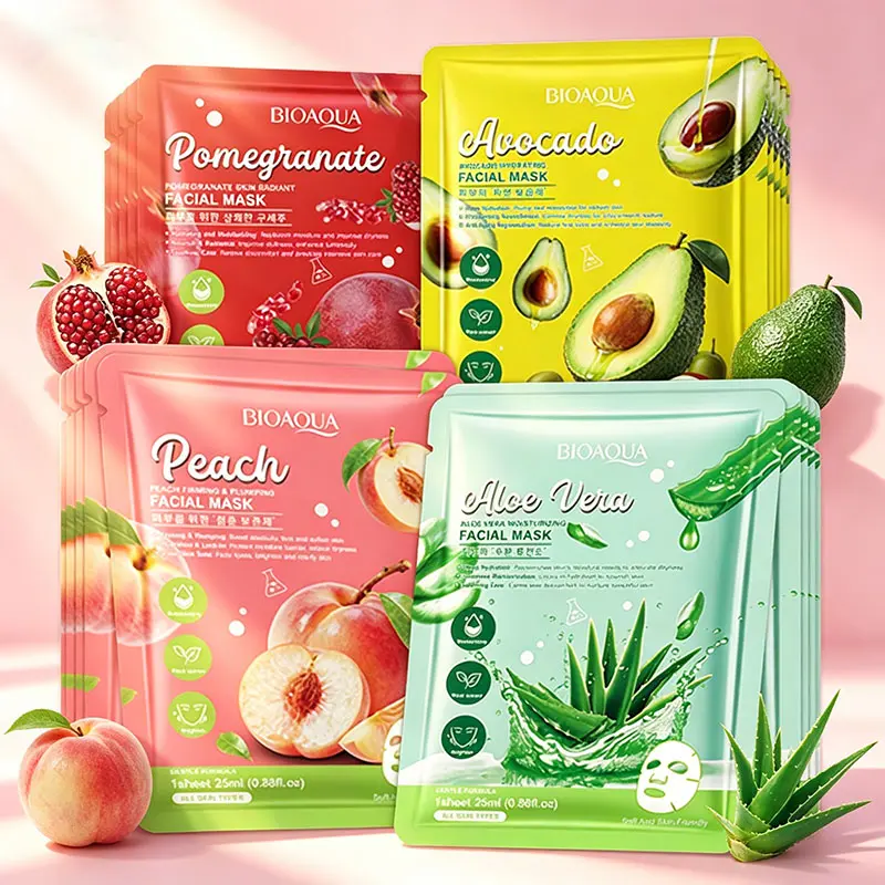 Facial Sheet Mask Variety Pack, 20 PCS Moisturizing Fruit Essence Masks for All Skin Types, Skincare Gift Set for Women, Moisturizer, Facial Mask