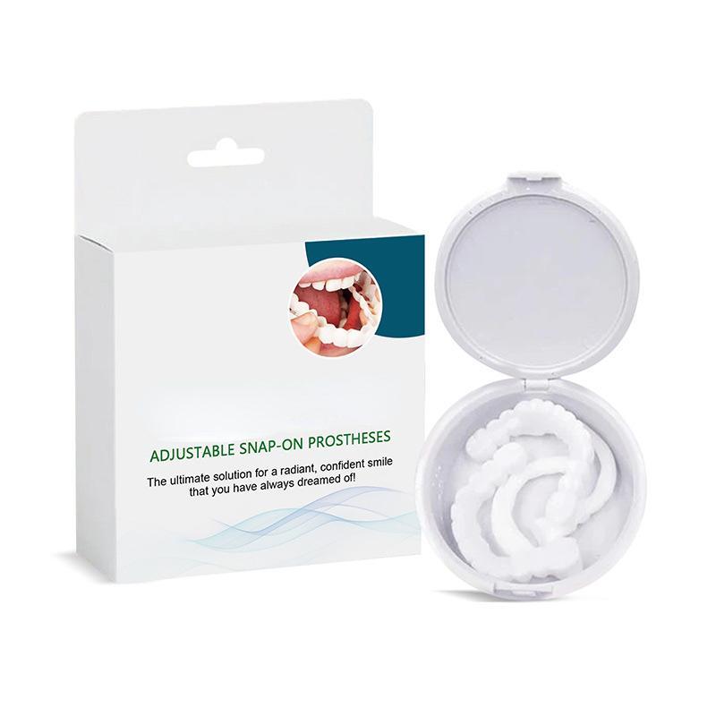 Adjustable Denture Teeth Set Perfect Fit Teeth Whitening Snap On Silicone Portable Denture Braces Decorate Gaps Smile Veneers