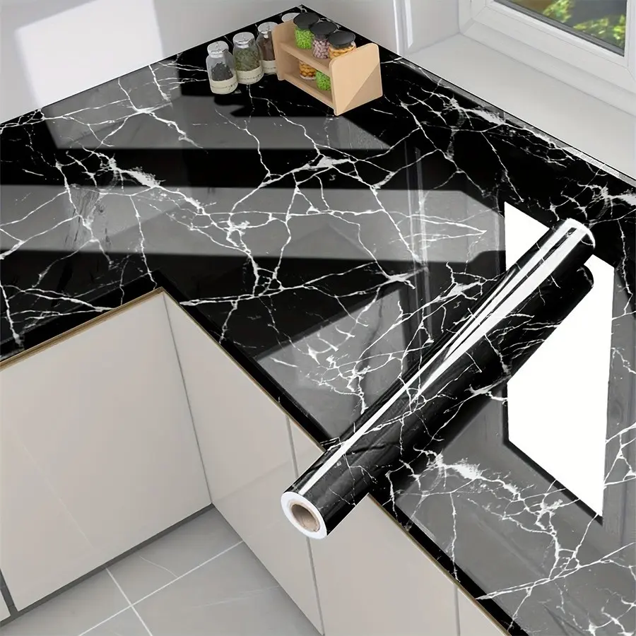 3 Rolls Waterproof Kitchen Wall & Countertop Stickers, Oil-Resistant, Moisture-Proof, Self-Adhesive, Durable Protection Film for Stoves & Cabinets