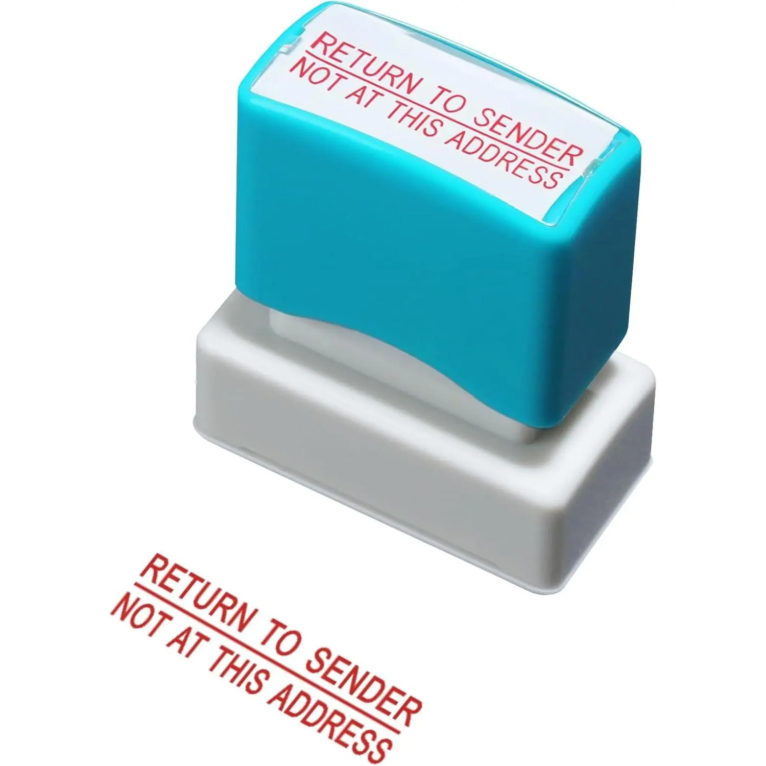 Self-Inking Return to Sender Not at This Address Stamp - Clear Easy-to-Read Imprint, Speeds Up Mail Processing, Crisp Consistent Impressions for Office, Red Ink