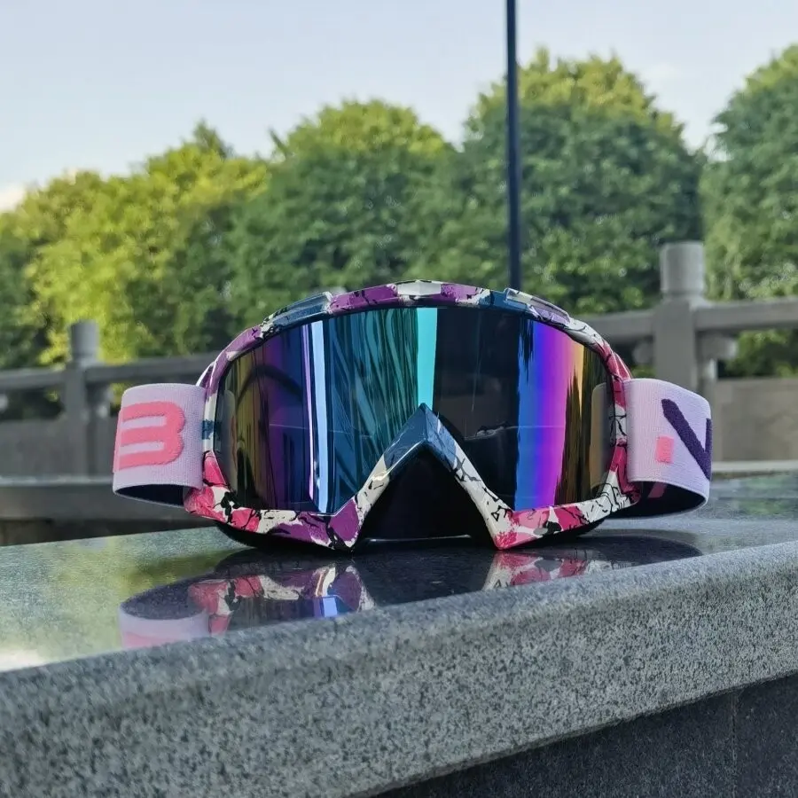 Outdoor Off-Road Protective Goggles, Windproof Motorcycle Glasses, Dirt Bike Goggles, Cycling Sunglasses, Skiing Eyewear, Outdoor Riding Goggles, Unisex, Men's and Women's
