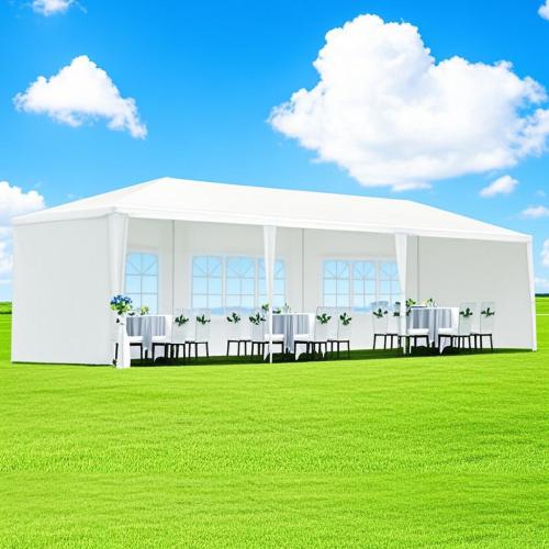 10x30' Outdoor Garden Gazebo Wedding Party Tent Canopy Marquee with 8 Removable  Sidewalls