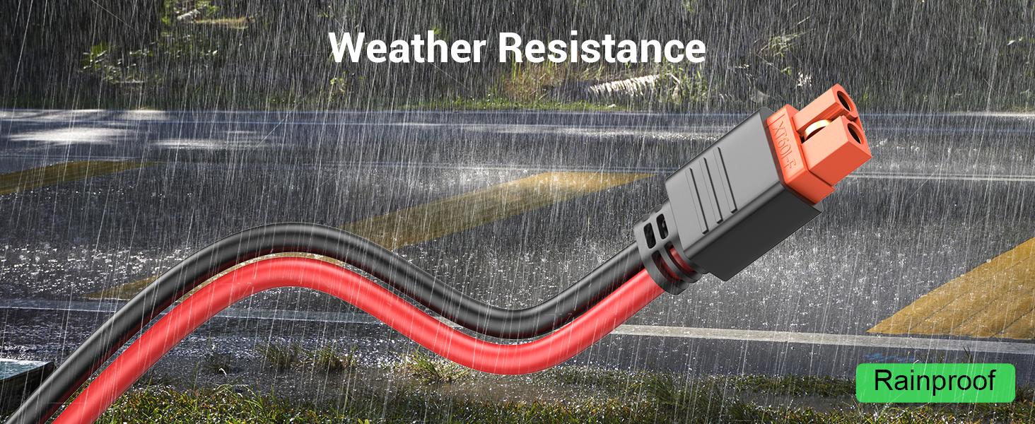 12AWG XT60i Connector, 12 Gauge 10FT to XT60i Adapter Extension Cable for RV Foldable Panel, Station, Generator
