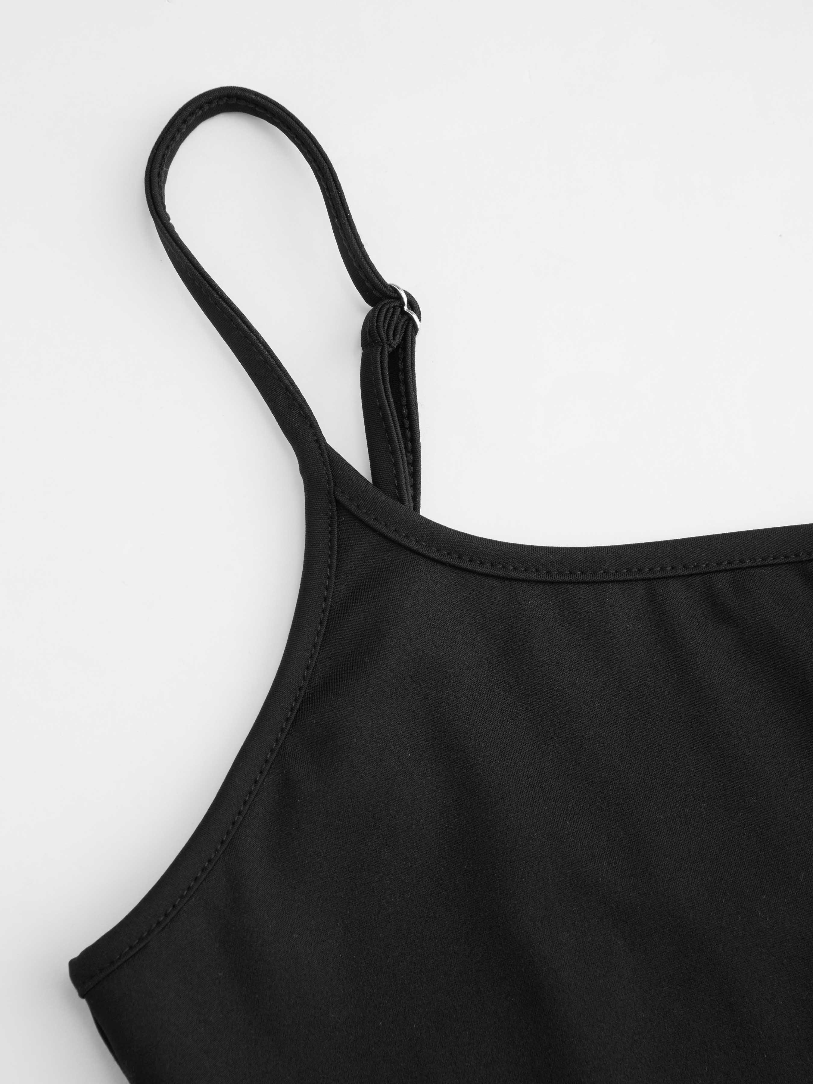 Cider [size 2-10] U-neckline Solid Cami Romper