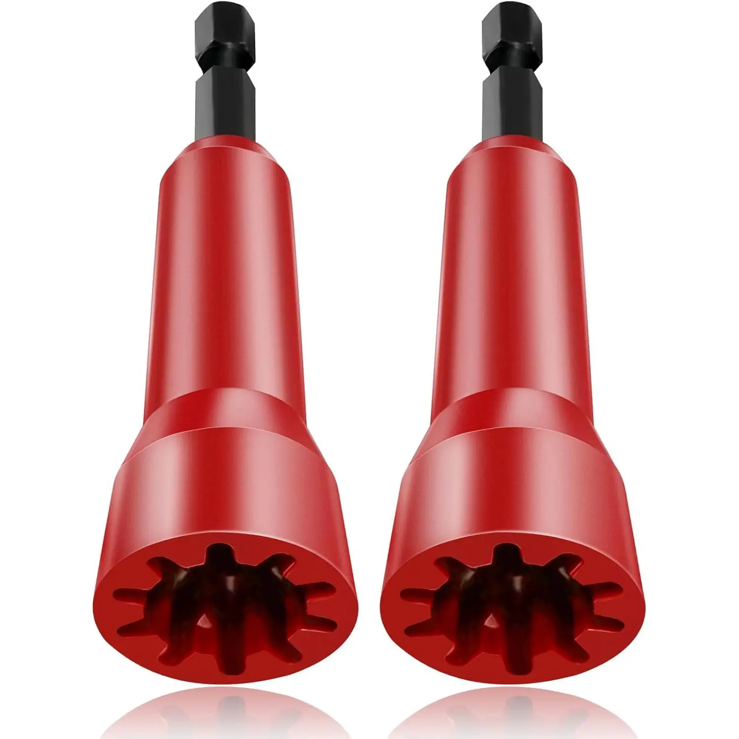 2-Pack Red Wire Tool Twist Wire Connector Socket Driver with 1/4" Chuck for Electricians