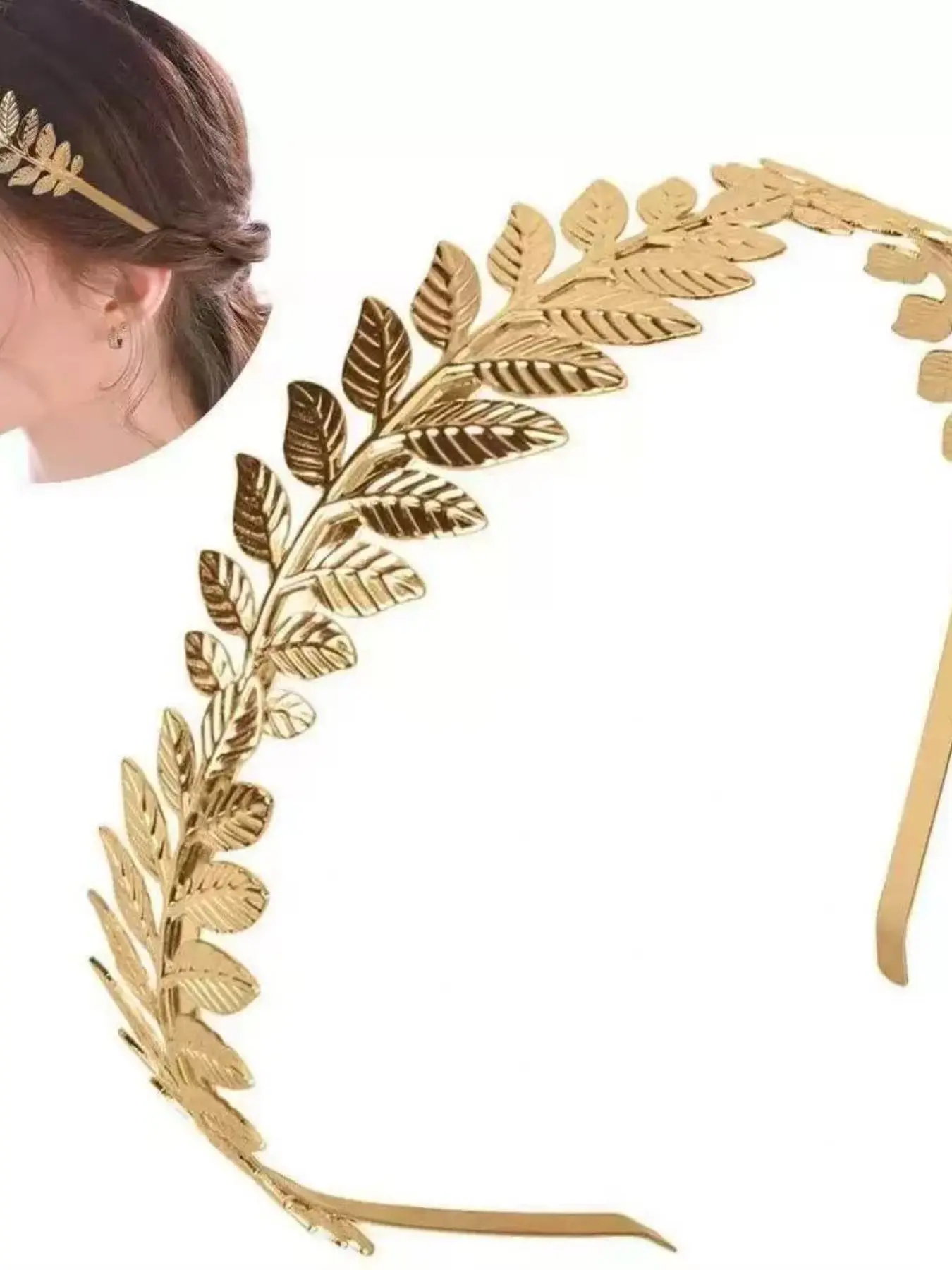 Elegant Leaf Hairband, Goddess Metal Headpiece, Fashionable Wedding Bridesmaid Accessory, Simple and Stylish Hairstyle Decor