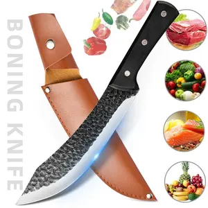 Kitchen Hand Forged Butcher Cleaver, High Carbon Steel Meat Chopping Knife with Ergonomic Handle, Chef Knife for Kitchen, BBQ & Outdoor Cooking#DealsForYouDays