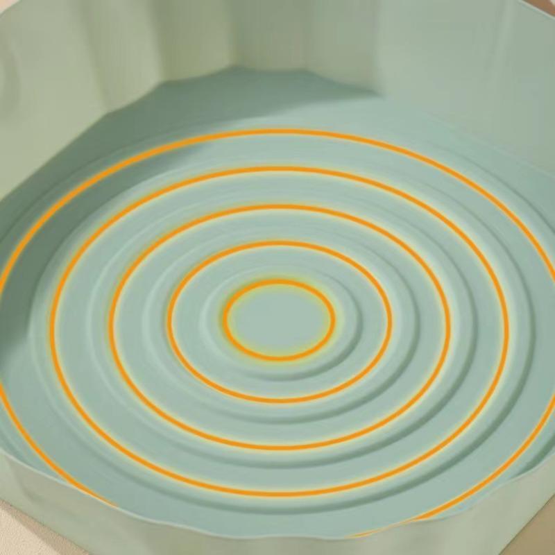 2 Pack Silicone Air Fryer Liners, Reusable Baking Tray and Silicone Bowl, Essential Kitchen Accessories for Frying and Baking