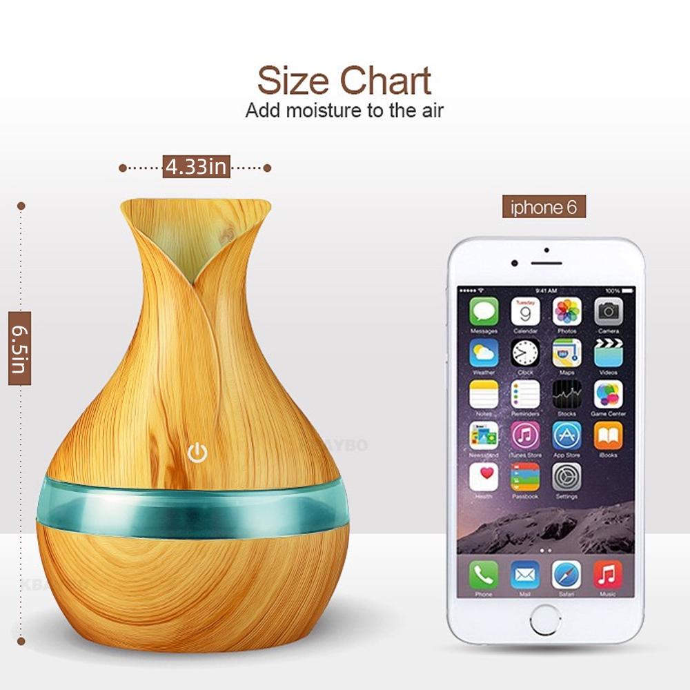 2PCS 300ml Humidifier & Diffuser with Remote, Auto Shut-Off, 7-Color Light, Ultra Quiet for Bedroom, Home, Office, Gift