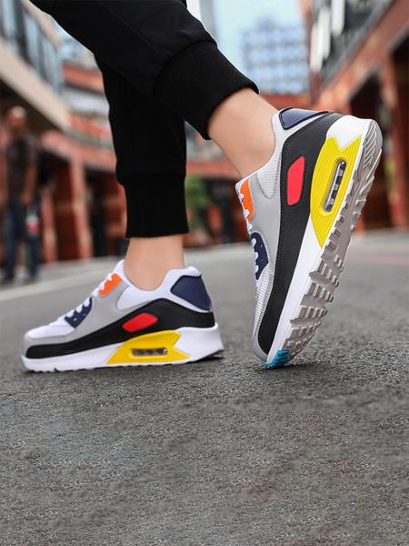 Men's Casual Sports Shoes with Iconic Style and Colorful Design, Comfortable Non-Slip Air Cushion Running Sneakers for Daily Training