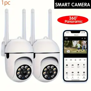 1 x 360° PTZ Cloud Camera, Wireless WiFi Camera, Clear Full-Color Night Vision (480p), Universal Indoor Use, Motion Tracking, Two-Way Audio, Ideal for Monitoring Seniors and Pets, 2.4G WiFi, Smart Home Compatible, Two-Way Audio and Mobile App Alerts | USB