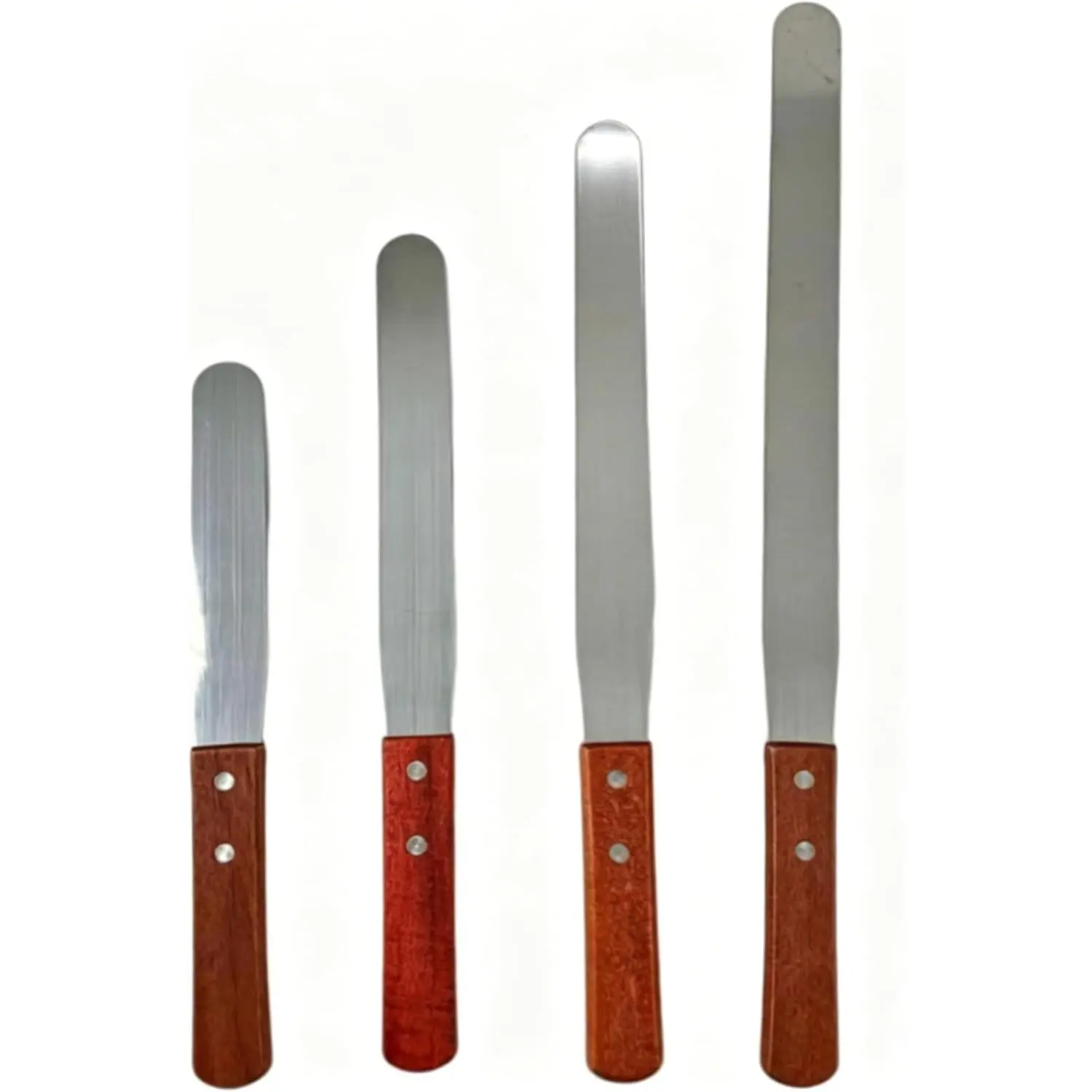 4 Sizes Metal Spatula Stainless Steel Baking Utensil Set Multi-size Cake Icing Tools, Practical Frosting Spatula For Cake Decorating Use