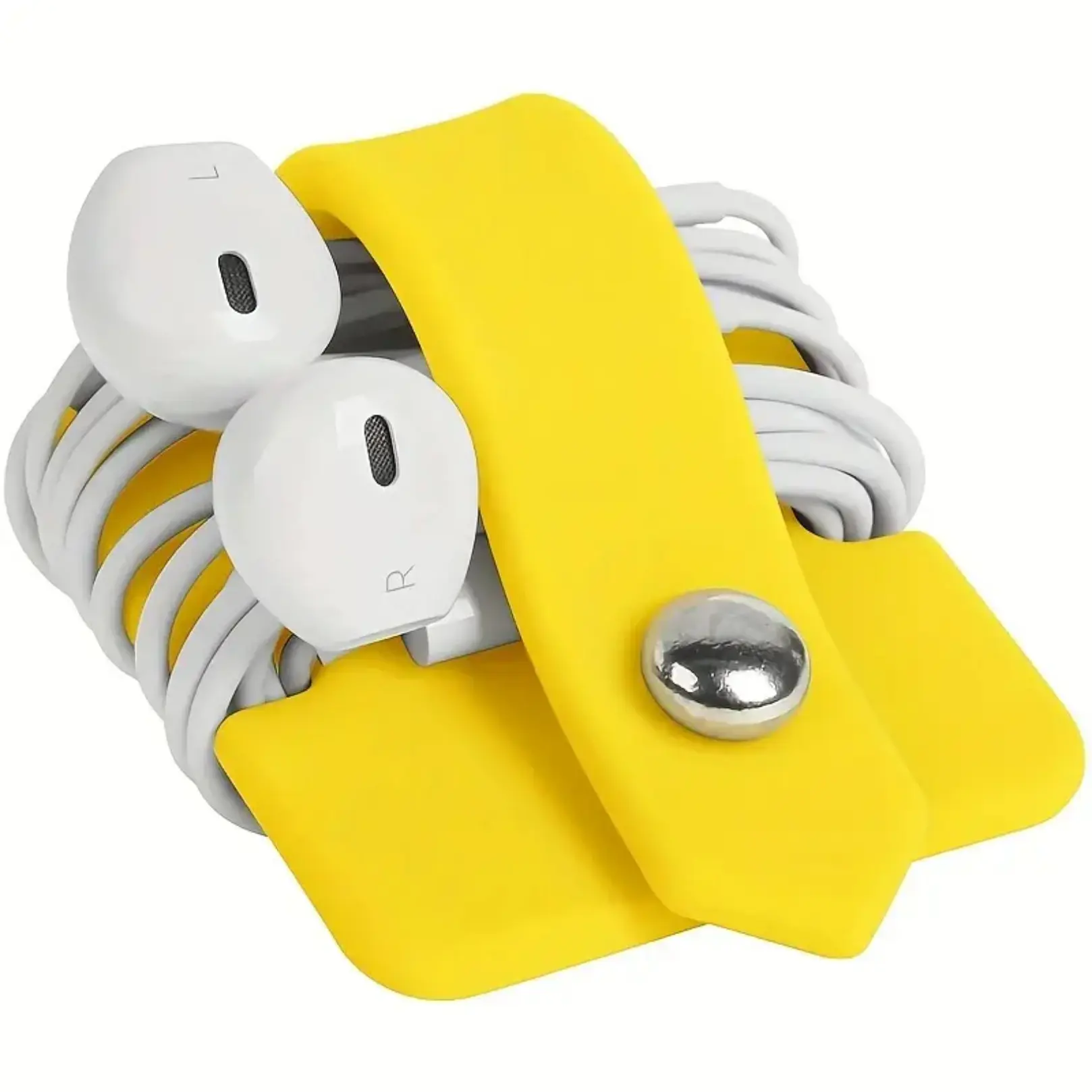 2pcs Silicone Headphone Winder Wire Cable Wire Organizer Data Cable Cord Organizer, Cord Management Holders, Cord Holders for Cables Earbuds Holder Cable Winder Desk Cable Organizer