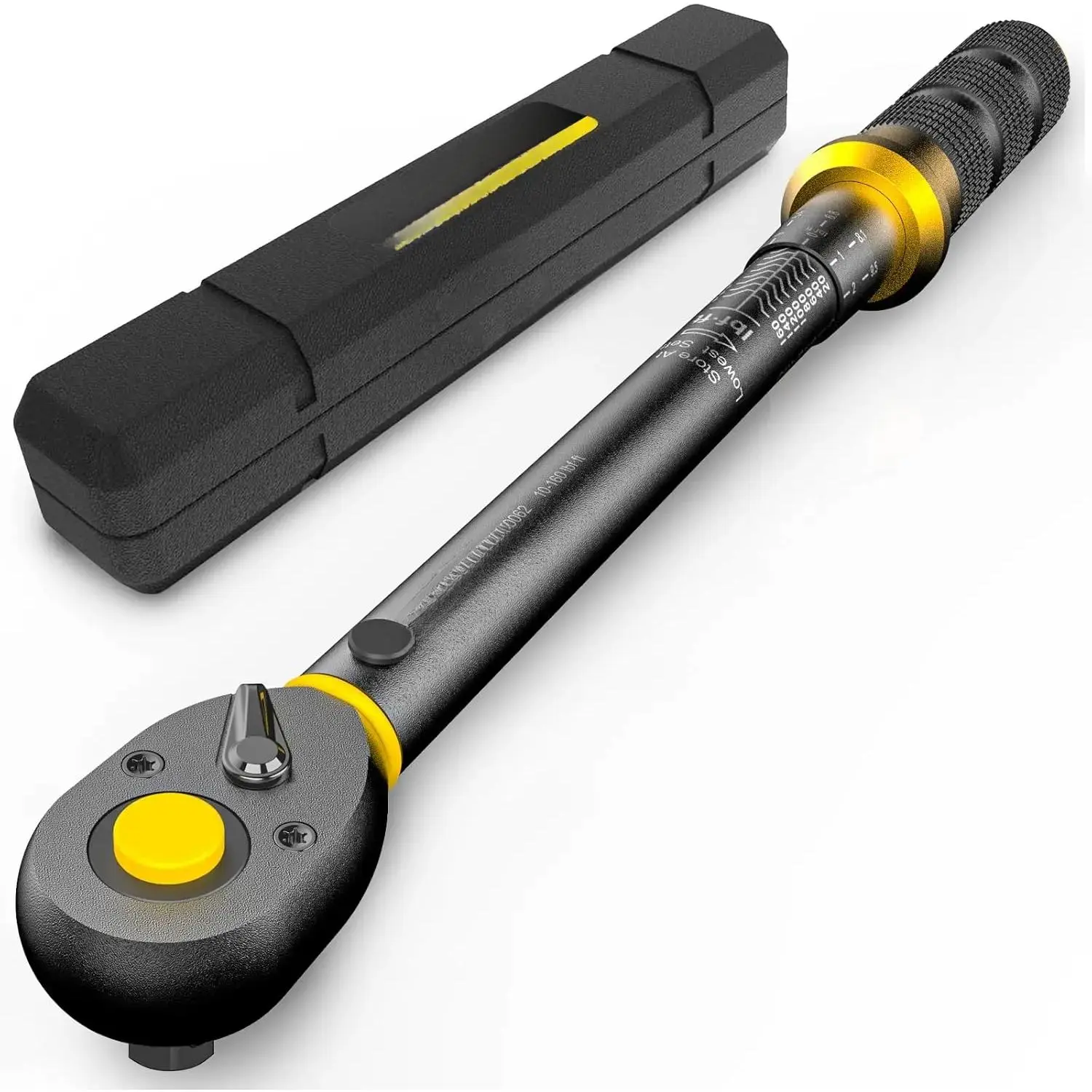 1/4", 3/8", 1/2" Drive Click Torque Wrench, ±3% Precision with Lock Ring, 10-230 in.lb, 5-50 ft.lb, 10-180 ft.lb, for Bicycle, Motorcycle, Car Repair, Tires  Lug Nuts