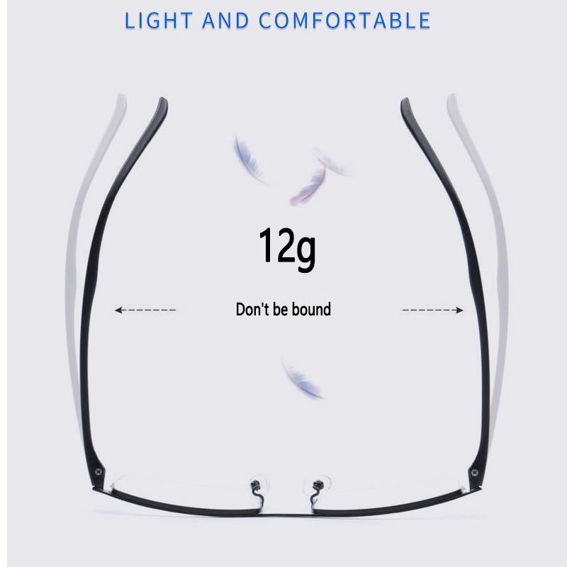 1 Pair Progressive Multi‑Focal Reading Glasses – 2‑in‑1 Metal Semi‑Frame Design, Classic Fashionable Style, Dual Functionality, Available in 3 Colors, Includes Case, High‑Quality Eyewear, Suitable for Myopia Users, Progressive Multifocal Glasses