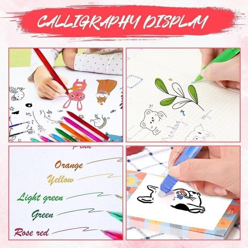 12 Colors Erasable Neutral Pen, 1/4 Sets 0.7mm Erasable Color Pen, Smooth Writing Pen for Homework Painting Diary Teachers Students Offices