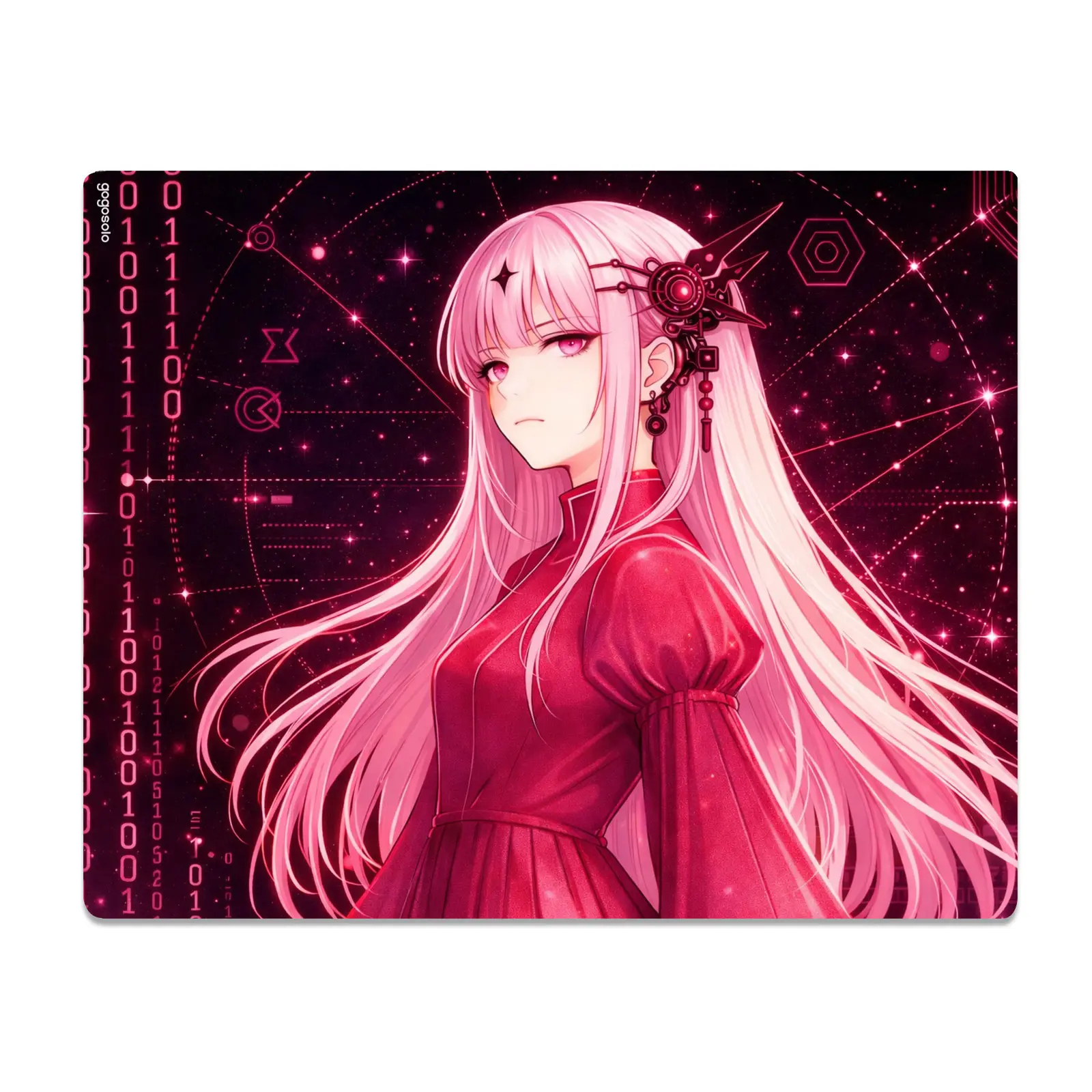 gogosolo Glow In The Dark Tempered Glass Gaming Mouse Pad, Micro Etched Ultra Smooth Hard Rectangle Surface, Precision Speed Control, Non-Slip Silicone Base Large Glass Mousepad for Esports Gaming & Office Desktop