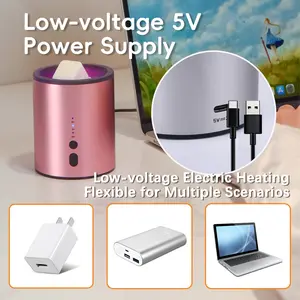2 in 1 Electric Wax Warmer Essential Oil Diffuser 3H 6H Timer No Flame Home Fragrance Heater 3 Colors