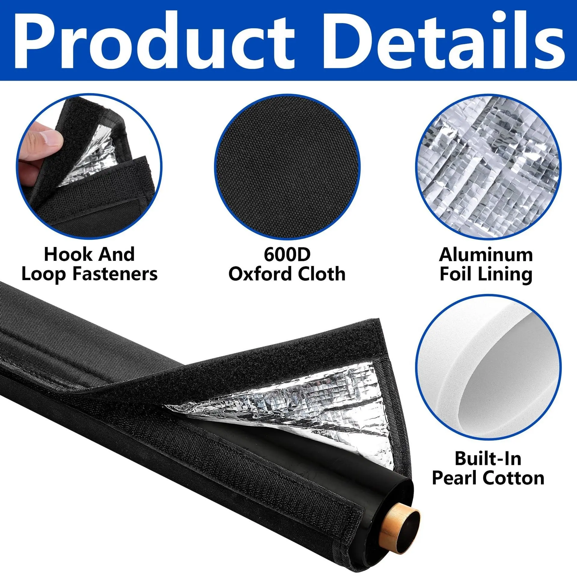 Air Conditioning Pipe 3-Layer Hvac Copper Tube Insulation Cover, Sunscreen Waterproof High-Temperature Resistant Oxford Fabric Protector