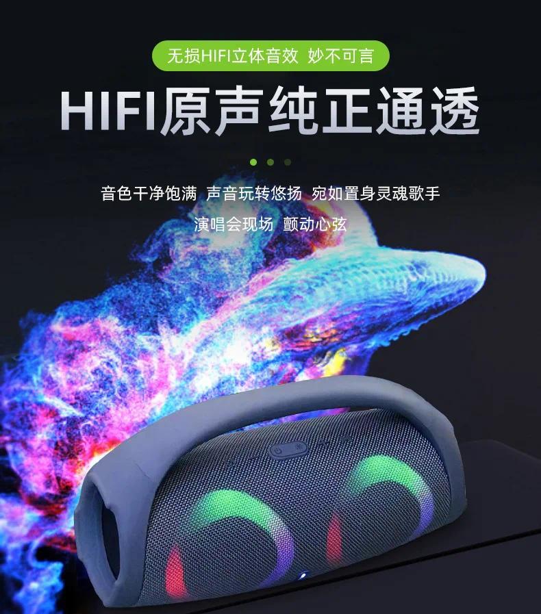 100W high power bluetooth speaker portable RGB colorful light waterproof wireless subwoofer 360 stereo surround TWS FM boombox