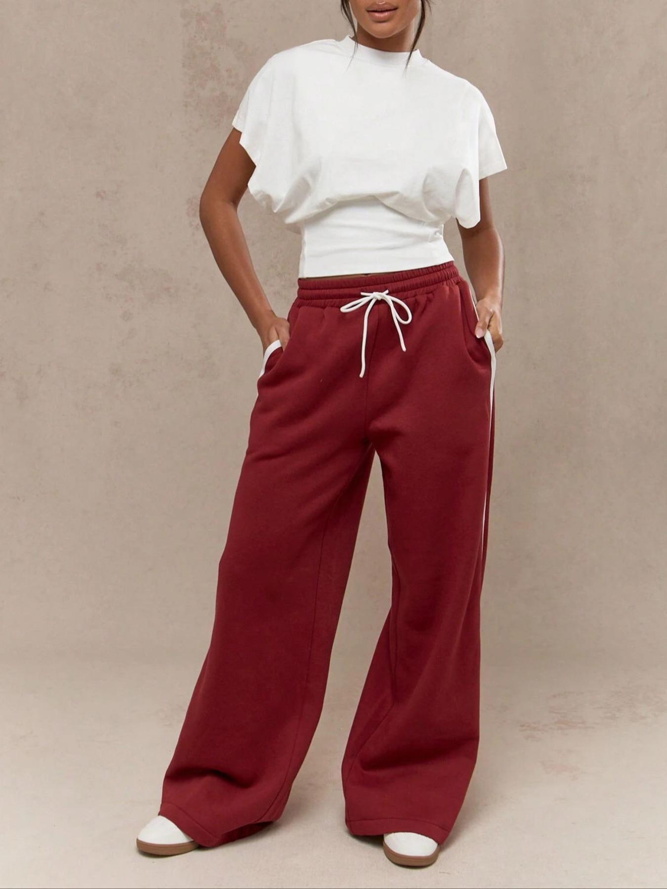 Women's Plain Batwing Sleeve Tee, Casual Fashion Minimalist  Short Sleeve T-shirt for Daily Wear, Ladies Clothes for All Seasons, Top