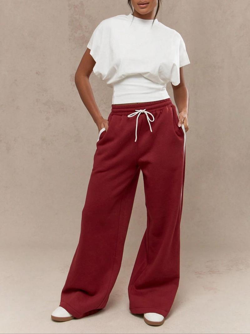 Women's Plain Batwing Sleeve Tee, Casual Fashion Minimalist  Short Sleeve T-shirt for Daily Wear, Ladies Clothes for All Seasons, Top