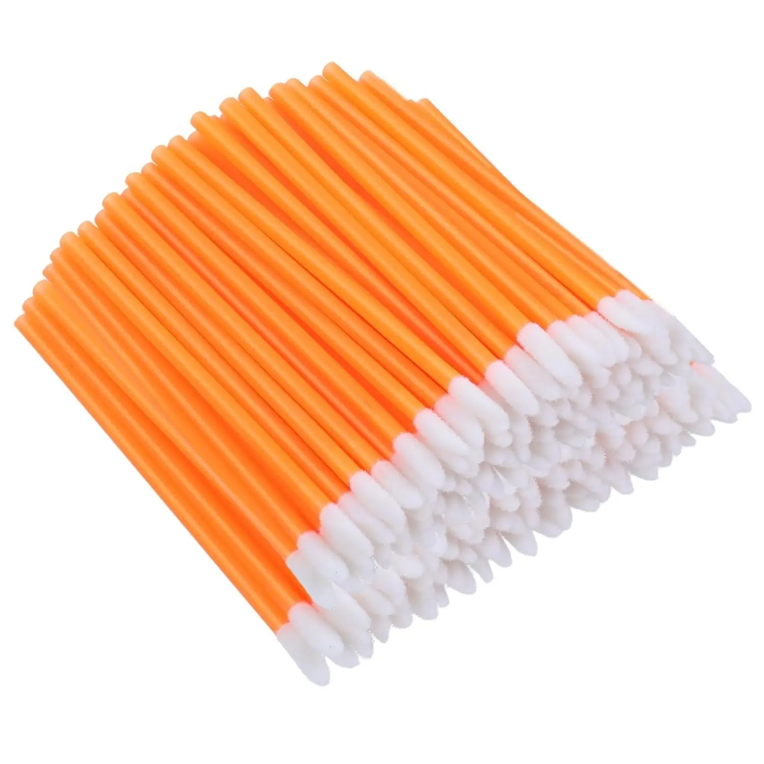 200 Pcs Multi-Role Cleaning Swab Foam Swabs Cleaning Swabs Sponge Swab for Makeup Pets Care Printer Electronics Camera Sewing Machine(Orange)