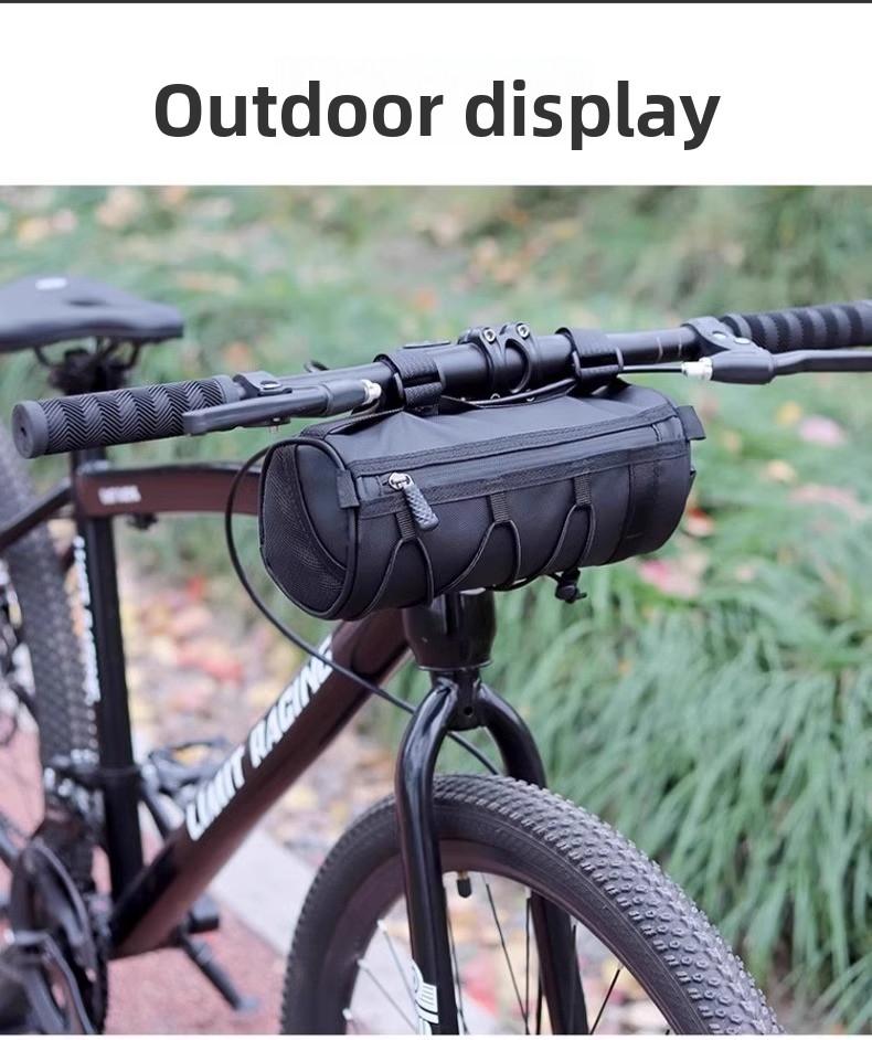 Nylon Fabric Road Bike Bag 2.5L Waterproof Multifunctional Cycling Bag in Purple Black Green Pink 23.5x11cm