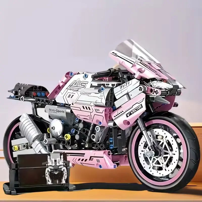Motorcycle Building Kit, Challenging Assembly Model, Desktop Decor, Christmas Birthday Gift for Boys, Ages 14+, Building Set