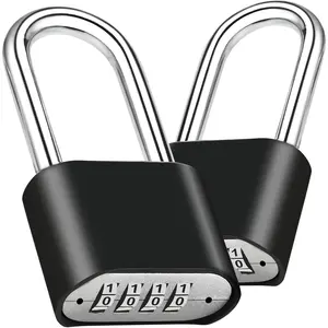 Combination lock, 4-digit heavy-duty combination lock, combination padlock, outdoor waterproof door lock, suitable for outdoor fences, storage cabinets, sheds, gyms, door locks