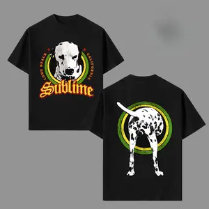 Sublime Dog Logo Graphic T-Shirt, Oversized Cotton Tee, Reggae Ska Punk Shirt, Vintage Music Streetwear Unisex
