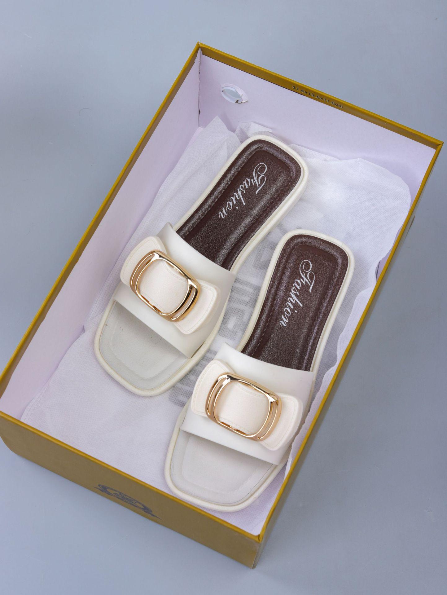 New summer bowknot women's sandals for outdoor wear, non-slip soft-soled flat fashionable home and outdoor slippers