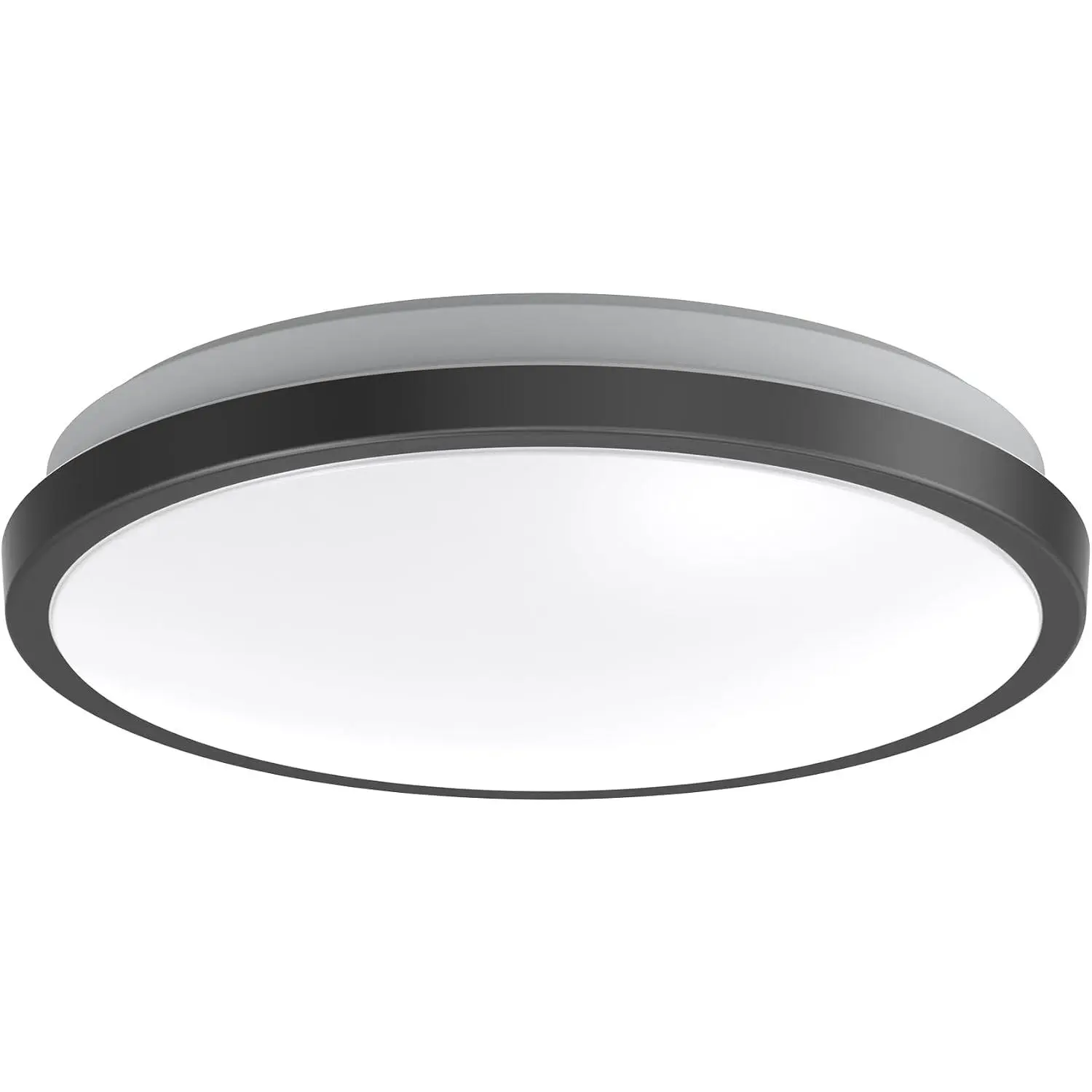 10" Matte Black LED Ceiling Light Flush Mount Lighting Fixture Dimmable Daylight for Bathroom Kitchen Laundry Room Closet (4000K Natural Daylight, Matte Black)