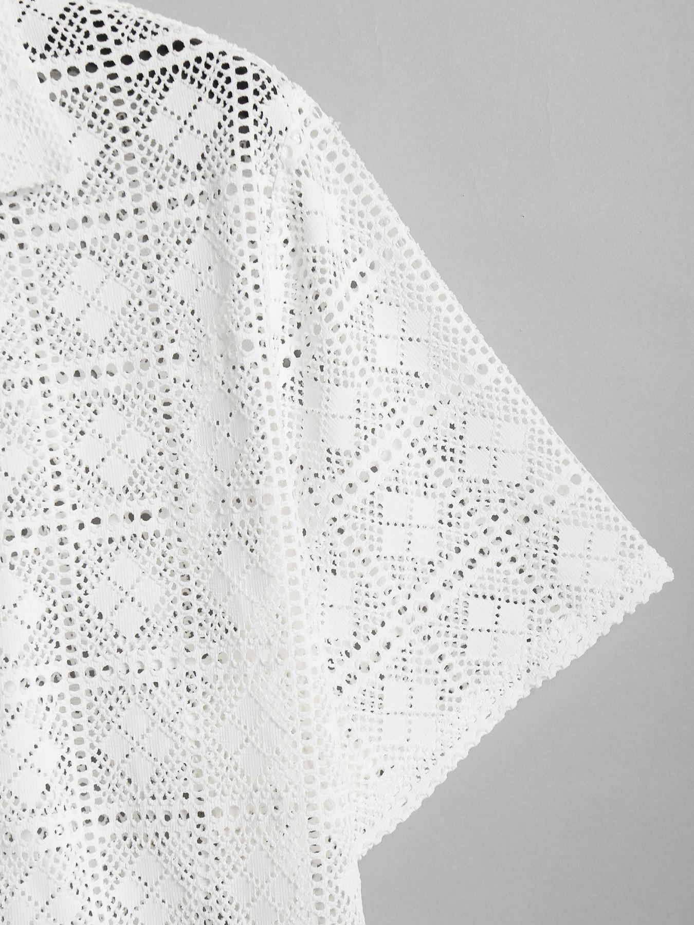 Men's Hollow Diamond Grid Short Sleeve Casual Shirt, Summer Breathable Cool, Hollow Pattern Design, Full Print, Plain Color Men's Hollow Diamond Grid Short Sleeve Casual Shirt, Summer Breathable Cool, Hollow Pattern Design, Full Print, Plain Color