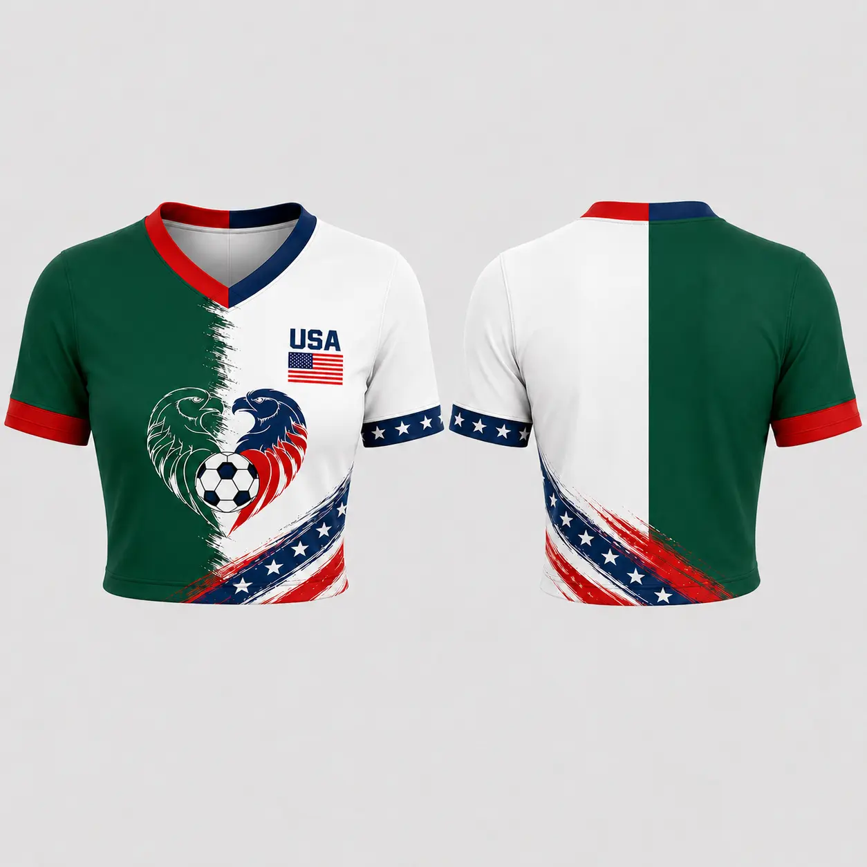 2026 Edition Women's Soccer Jersey - American Design Element Blended Sportswear, Casual Fit, Versatile Style for Sports and Fitness