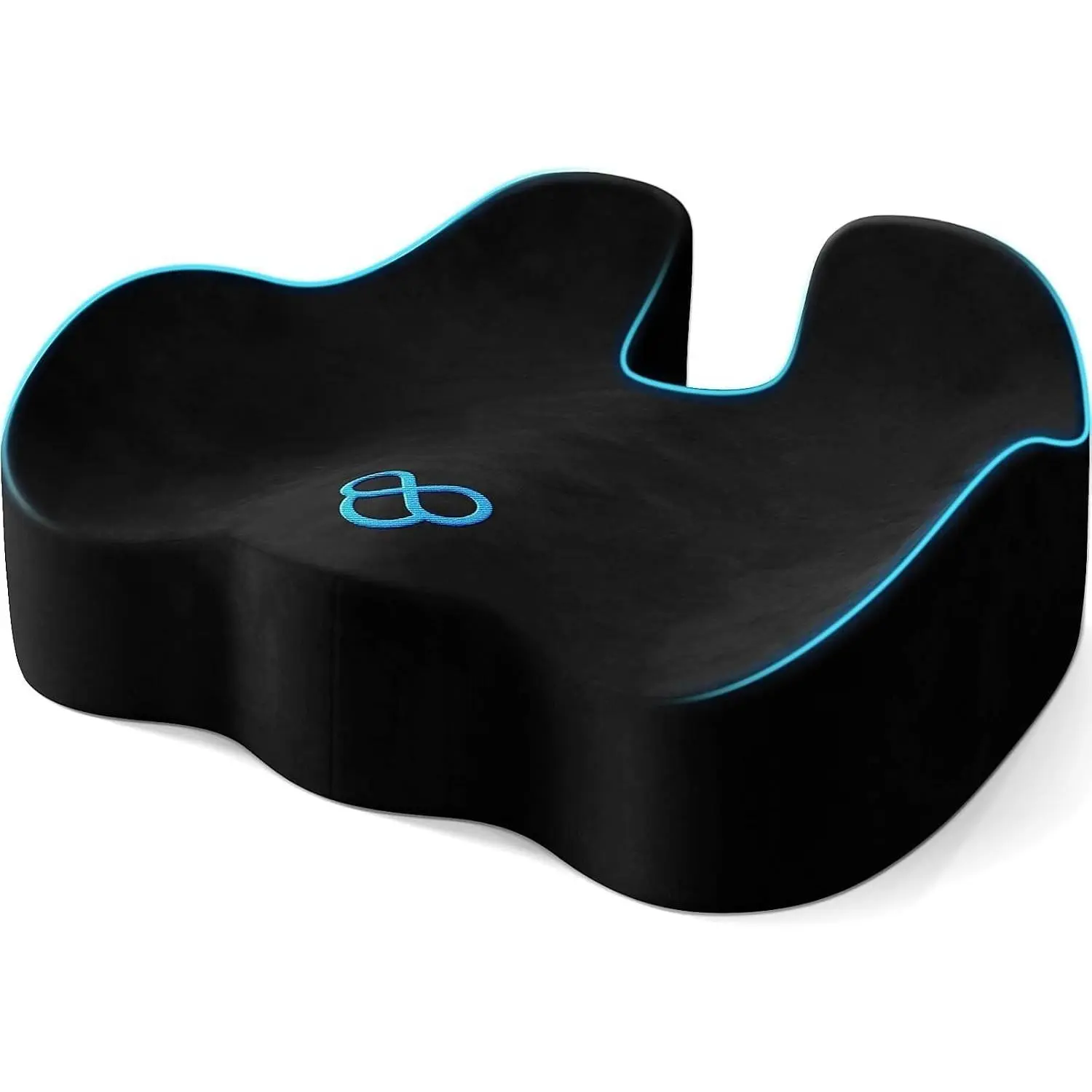 Seat Cushion, Memory Foam Chair Cushions for Tailbone/Sciatica Easing, Chair Pillow with Handles for Car, Office Chair Cushion with Non-Slip Design, Ideal for Post-Surgery Recovery(Black)Gift.
