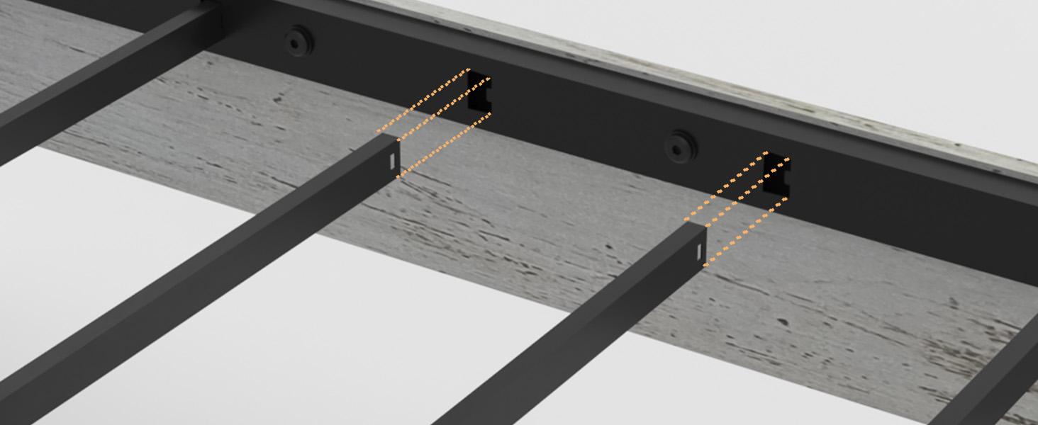 ARCH Queen Bed Frame Farmhouse, Queen Size Bed Frame with Storage Headboard & LED Lights, Charging Station Boho Platform Bed, Queen Bed Frame Metal Slats No Box Spring Needed Bedroom Set