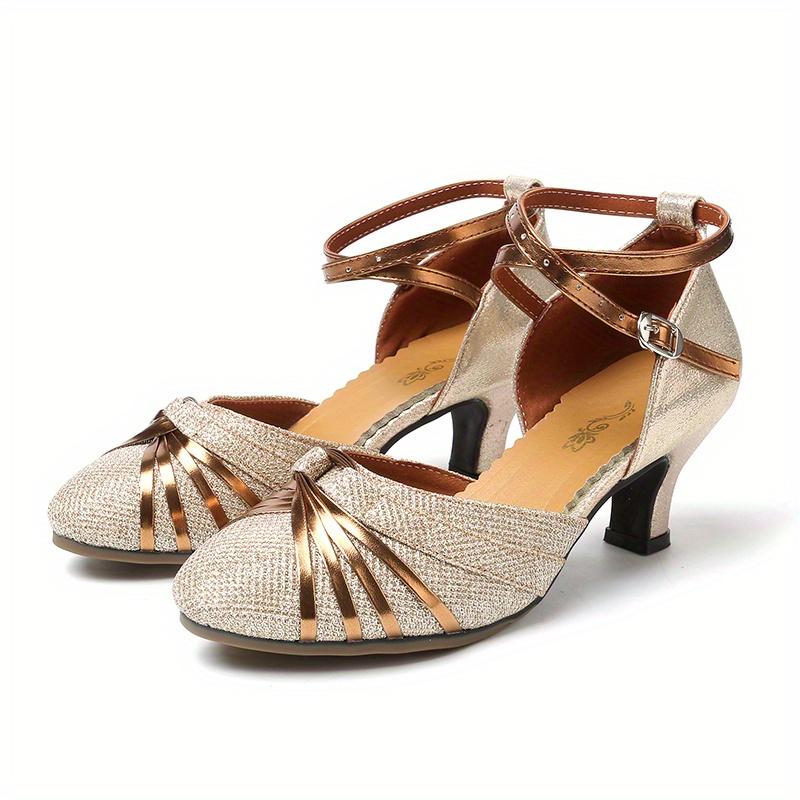 Women's Fashion Breathable Medium Heel Dance Sandals - Lightweight Latin Dance Sandals Shoes - For Women - Suitable For Dance Performances & Practice - Perfect Gift For Dancers