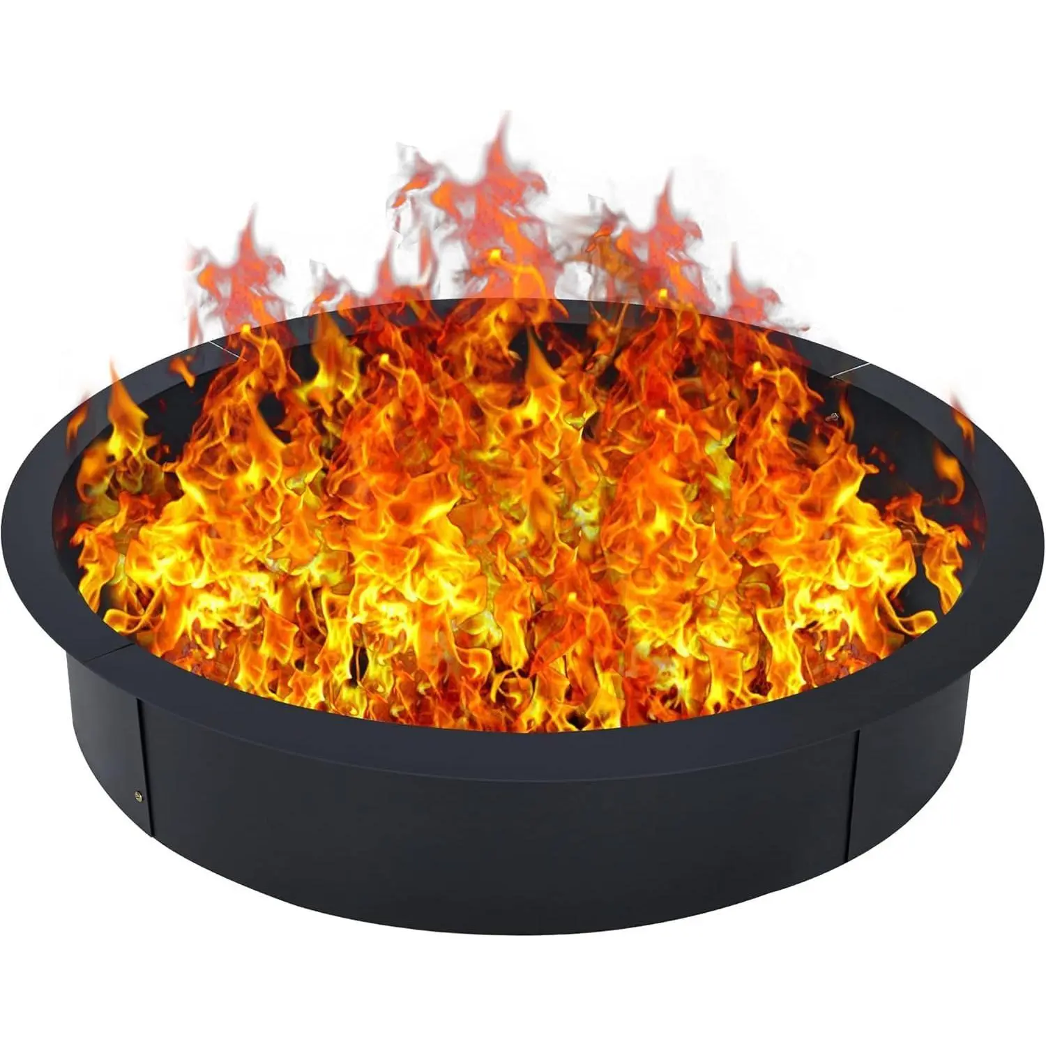 GARVEE Fire Pit Ring, 45-Inch Outer/39-Inch Inner Diameter, Heavy Duty Metal Steel Round Firepit Rim Insert for DIY Fire Pits, Outdoor Above or In-Ground, Camping Garden Patio Backyard