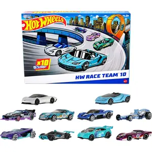 Hot Wheels 10-Pack of Toy Race Cars, Includes 1:64 Scale Corvette, Lamborghini, McLaren & Hot Wheels Originals (Amazon Exclusive)