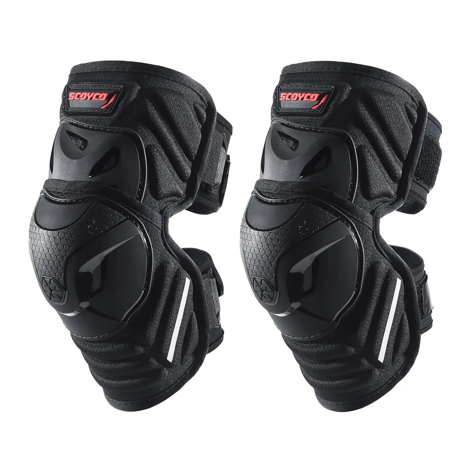 Motocycle Knee Shin Pads for Adults - CE Level 1 Adjustable Motocross Knee Guards with TPU Protective & Dynamic Flex Racing Gear